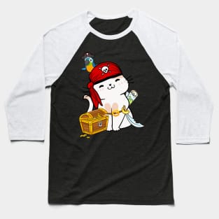 Funny persian cat is a pirate Baseball T-Shirt